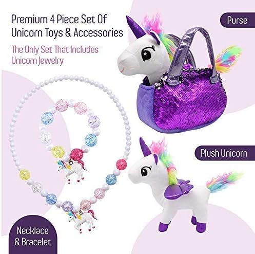 Unicorn Stuffed Plush Animal Toy Set