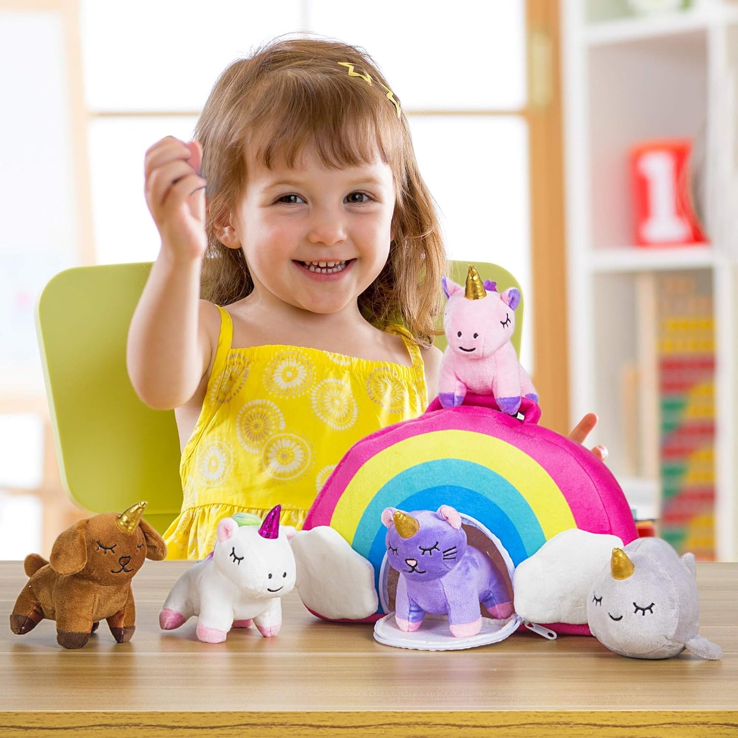 5pack Unicorn Animal Stuffed Toy Set