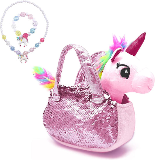 Unicorn Stuffed Plush Animal Toy Set